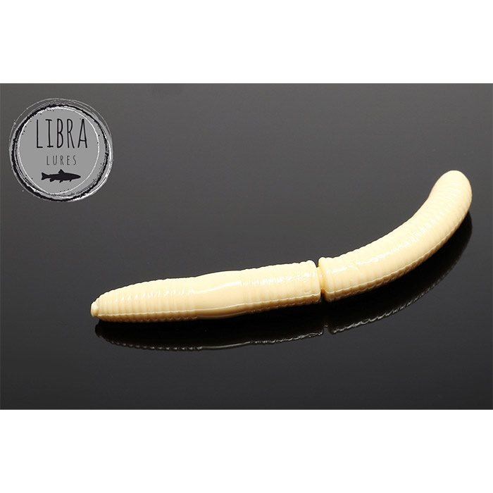 Libra Lures Fatty D Worms Ost 65mm Cheese  Creme