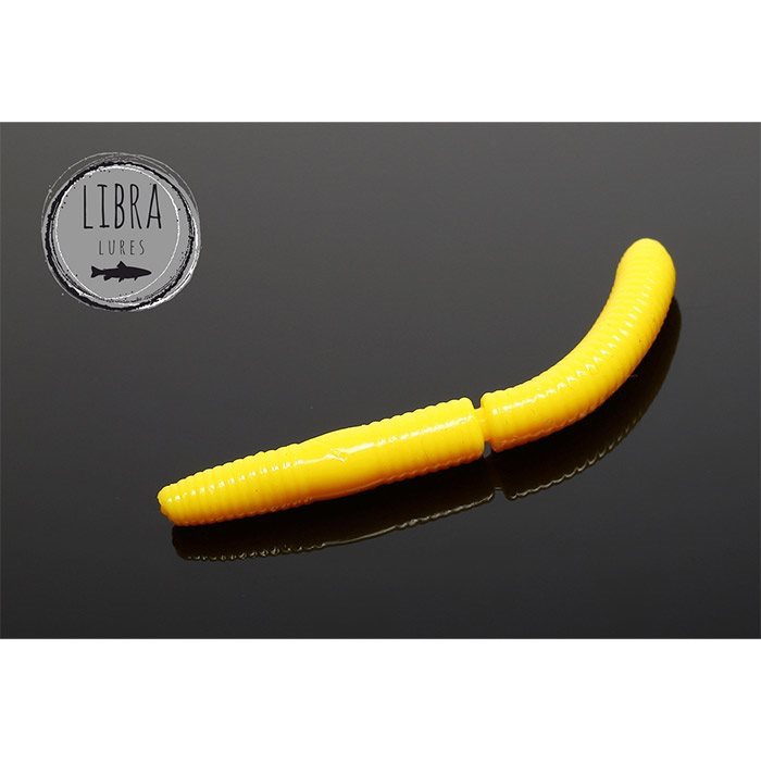 Libra Lures Fatty D Worms Ost 65mm Yellow