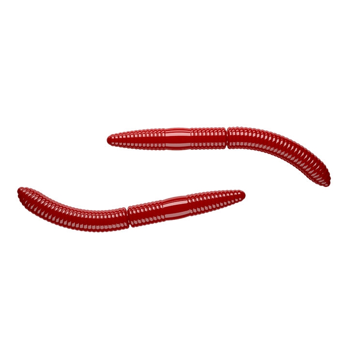 Libra Lures Fatty D Worms Hvidløg 65mm Red