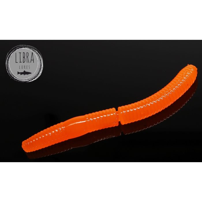 Libra Lures Fatty D Worms Ost 65mm Hot Orange