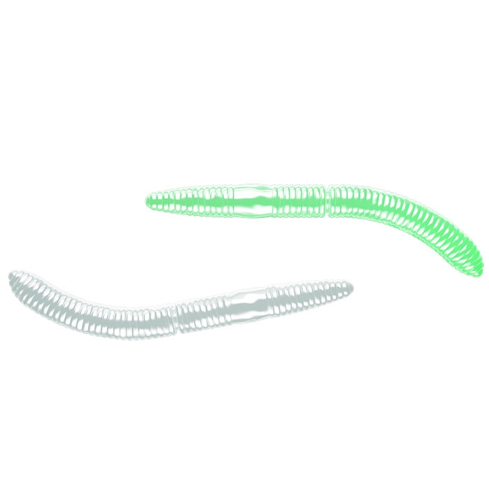 Libra Lures Fatty D Worms Hvidløg 65mm Glow Uv Green
