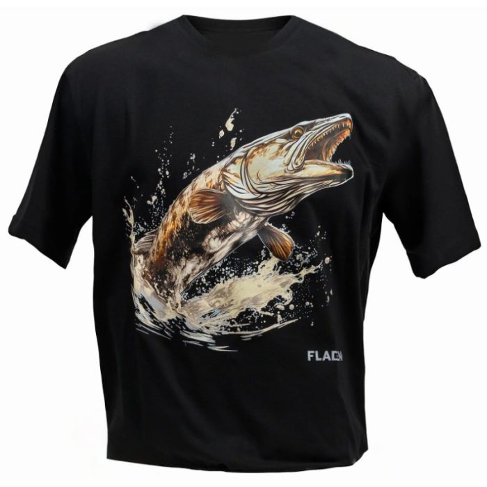 Fladen Pike Hunter T Shirt Sort