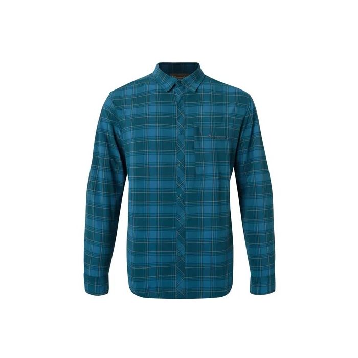 Pinewood Abisko Trekking Ls Skjorte Teal Blue