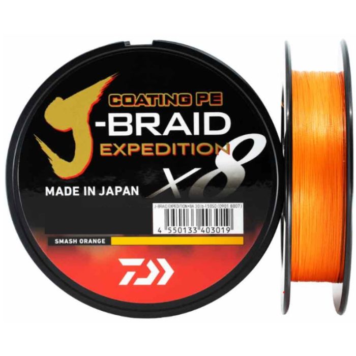 Daiwa J Braid Expedition X8 150m Smash Orange