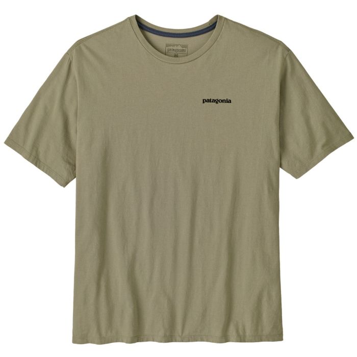 Patagonia M S Home Water Trout Organic T Shirt River Rock Green